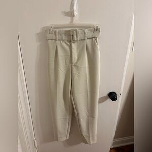 Zara Women High Waisted Belted Pants